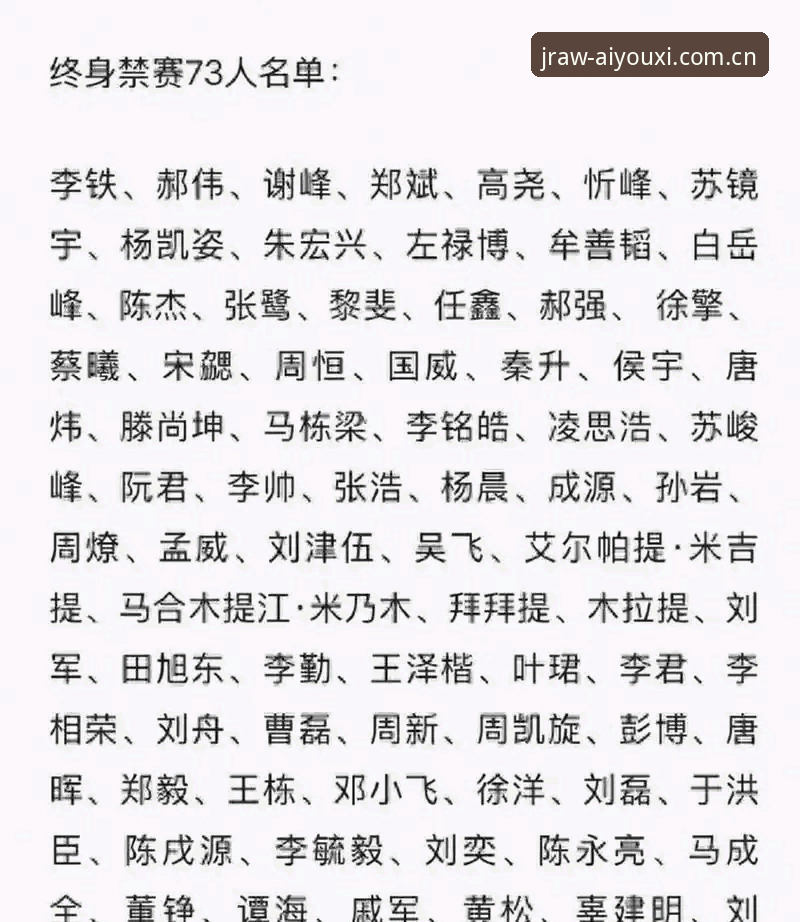足协第三批禁足名单深度解析：从终身禁足到五年处罚的行业警示